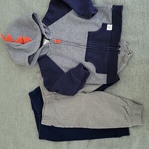 Carter's Hoodie Pants Bundle Baby Boy 9M